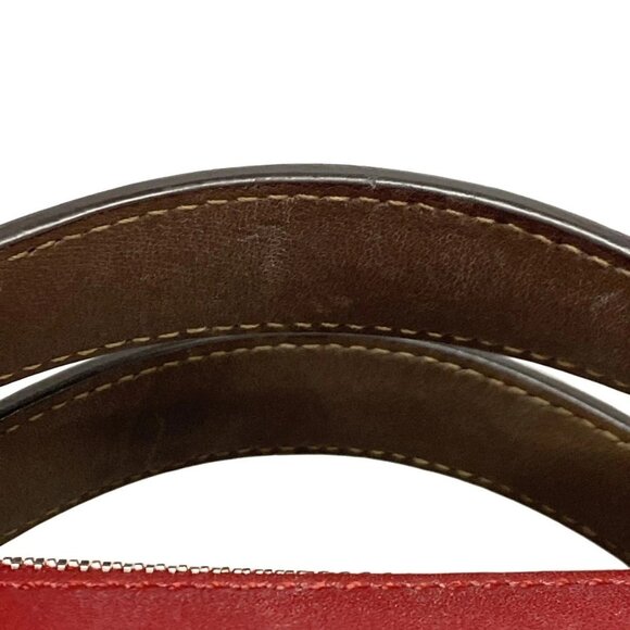 Auth FENDI By The Way 8BL124 Red Brown Black Leather Handbag - Picture 9 of 16